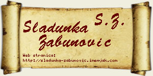 Sladunka Zabunović vizit kartica